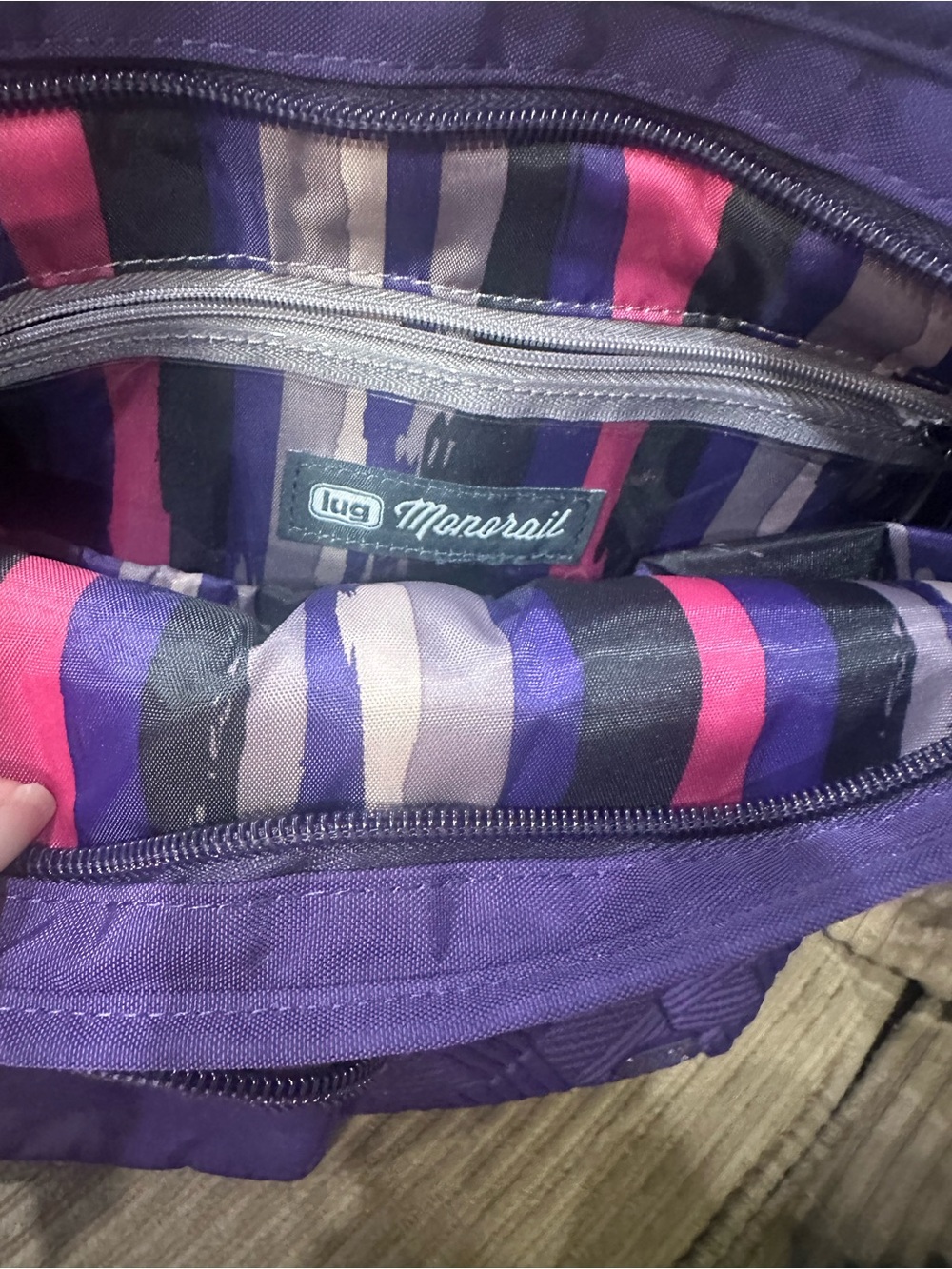 LUG Monorail Purple Backpack Convertible Shoulder Bag - Stylish Everyday Carry - Picture 2 of 4